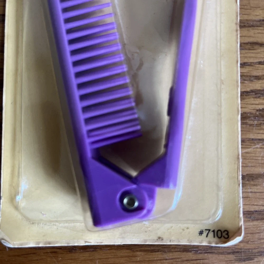 Vintage Goody‎ Folding Comb Lift Purple #7103 - NOS